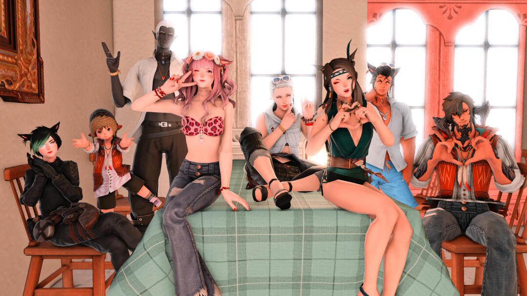 Hosting the AetherTreats pop-up ice cream shoppe during Mog Stock 2021. Seen here are some of the performers.
